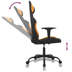 Gaming-Stuhl Schwarz und Orange Stoff