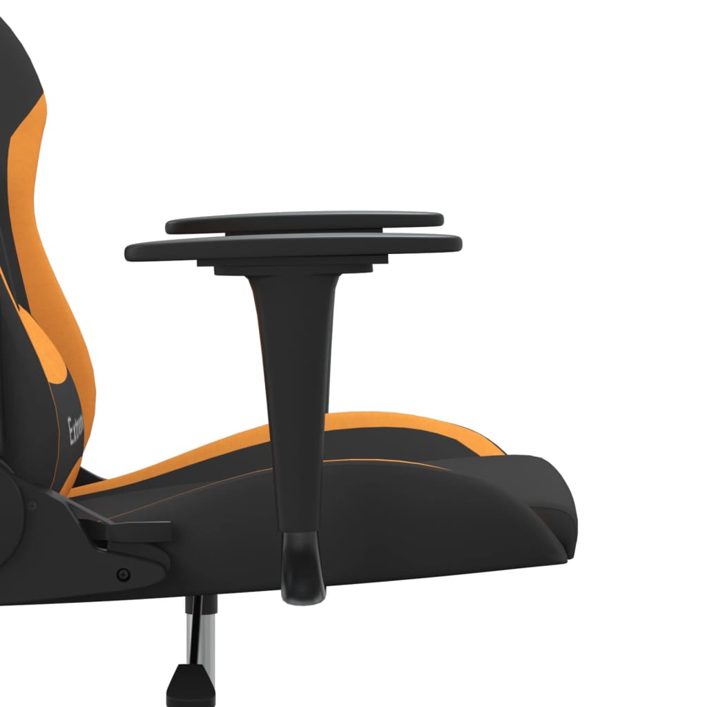 Gaming-Stuhl Schwarz und Orange Stoff