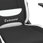 Gaming-Stuhl Schwarz und Weiß Stoff