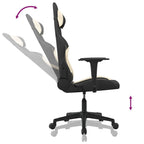 Gaming-Stuhl Schwarz und Creme Stoff