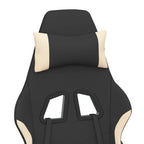 Gaming-Stuhl Schwarz und Creme Stoff