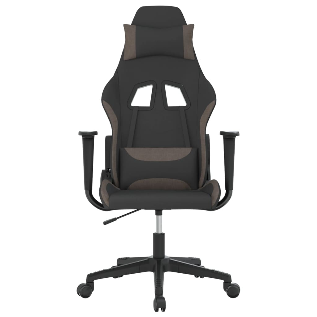 Gaming-Stuhl Schwarz und Taupe Stoff