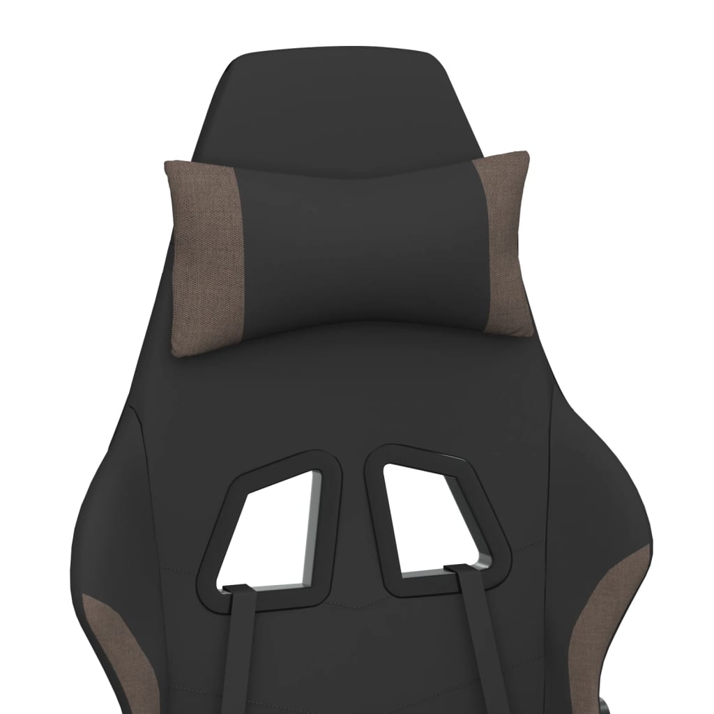 Gaming-Stuhl Schwarz und Taupe Stoff