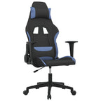Gaming-Stuhl Schwarz und Blau Stoff