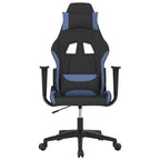 Gaming-Stuhl Schwarz und Blau Stoff
