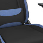 Gaming-Stuhl Schwarz und Blau Stoff