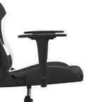 Gaming-Stuhl Schwarz und Weiß Stoff