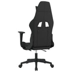Gaming-Stuhl mit Fußstütze Schwarz und Taupe Stoff