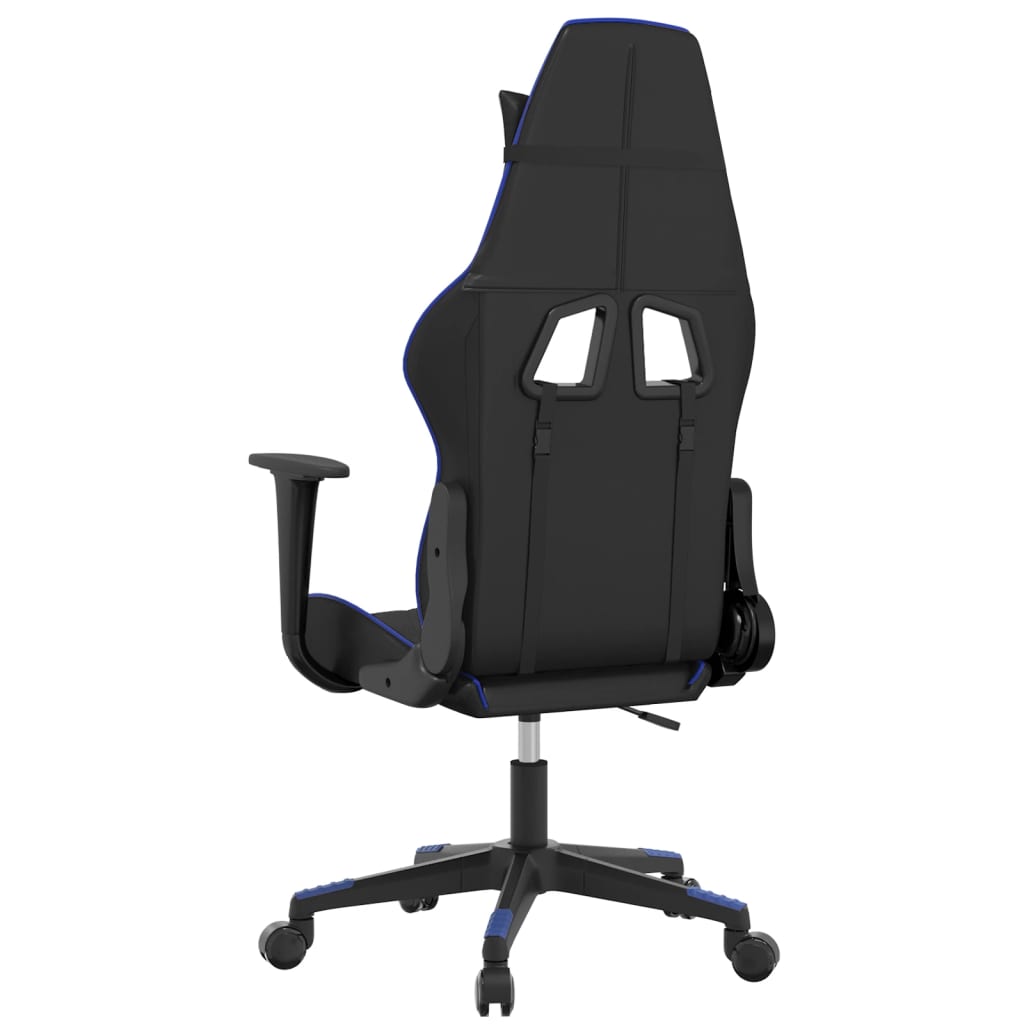 Gaming-Stuhl Schwarz und Blau Kunstleder