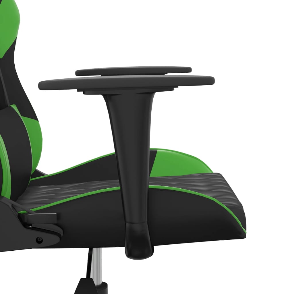 Gaming-Stuhl Schwarz und Grün Kunstleder