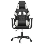 Gaming-Stuhl Schwarz und Weiß Kunstleder