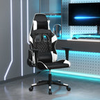 Gaming-Stuhl Schwarz und Weiß Kunstleder
