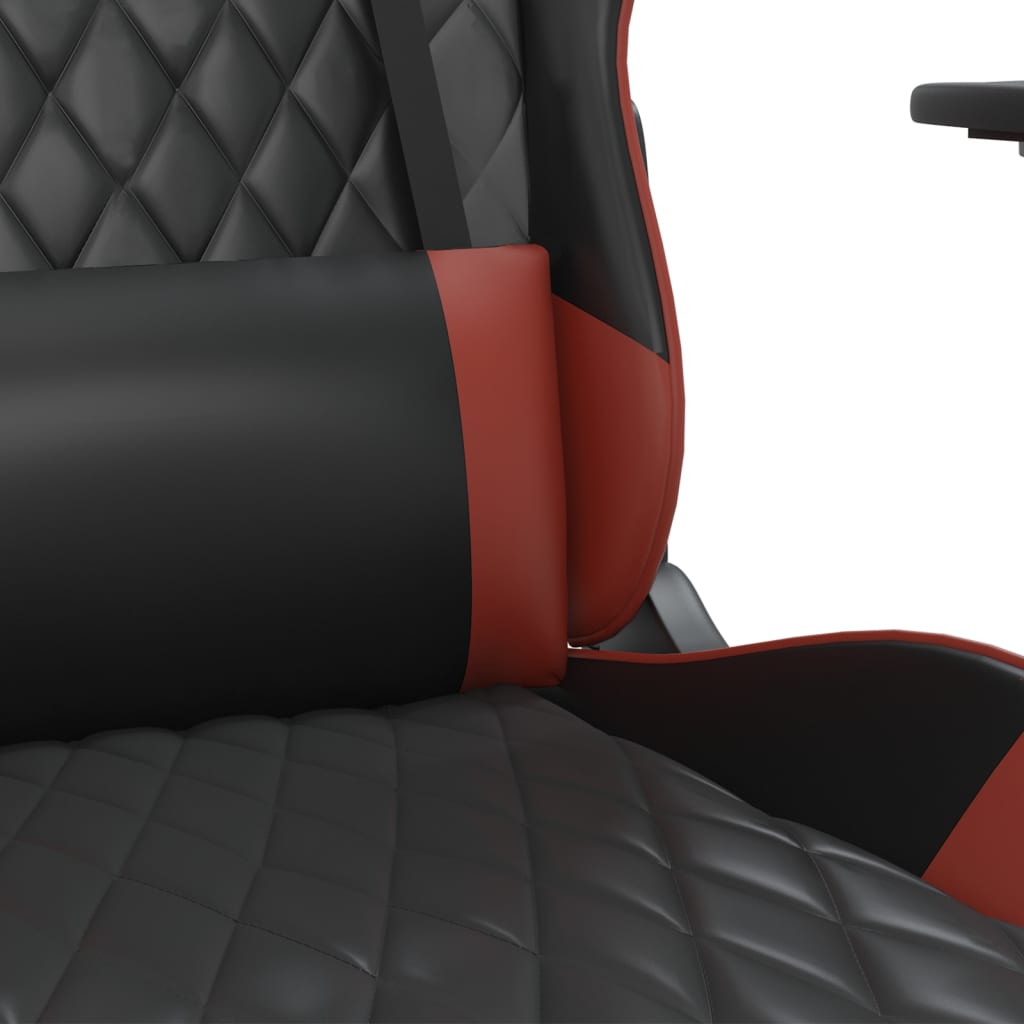 Gaming-Stuhl Schwarz und Weinrot Kunstleder