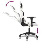Gaming-Stuhl Weiß und Schwarz Kunstleder