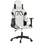 Gaming-Stuhl Weiß und Schwarz Kunstleder