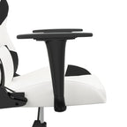 Gaming-Stuhl Weiß und Schwarz Kunstleder