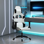 Gaming-Stuhl Weiß und Schwarz Kunstleder