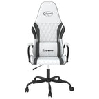 Gaming-Stuhl Weiß und Schwarz Kunstleder