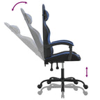 Gaming-Stuhl Schwarz und Blau Kunstleder