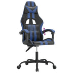 Gaming-Stuhl Schwarz und Blau Kunstleder