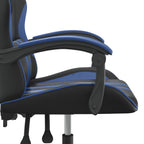 Gaming-Stuhl Schwarz und Blau Kunstleder
