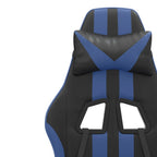 Gaming-Stuhl Schwarz und Blau Kunstleder