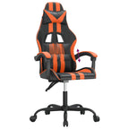 Gaming-Stuhl Schwarz und Orange Kunstleder