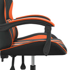 Gaming-Stuhl Schwarz und Orange Kunstleder