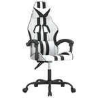 Gaming-Stuhl Weiß und Schwarz Kunstleder