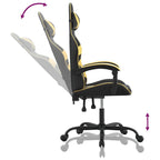 Gaming-Stuhl Schwarz und Golden Kunstleder