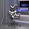 Gaming-Stuhl Schwarz und Weiß Kunstleder