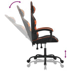 Gaming-Stuhl Schwarz und Orange Kunstleder