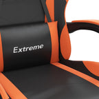 Gaming-Stuhl Schwarz und Orange Kunstleder