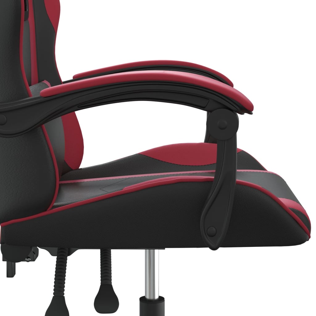 Gaming-Stuhl Schwarz und Weinrot Kunstleder