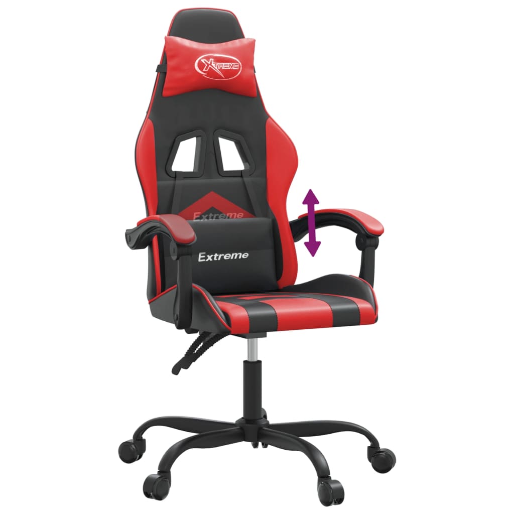 Gaming-Stuhl Schwarz und Rot Kunstleder