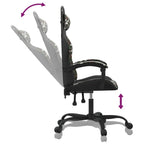 Gaming-Stuhl Schwarz und Tarnfarben Kunstleder