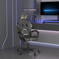 Gaming-Stuhl Schwarz und Tarnfarben Kunstleder