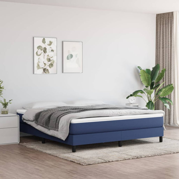 Bettgestell ohne Matratze Blau 180x200 cm Stoff