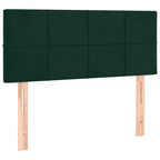 Boxspringbett mit Matratze & LED Dunkelgrün 80x200 cm Samt