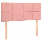 Boxspringbett mit Matratze & LED Rosa 90x200 cm Samt