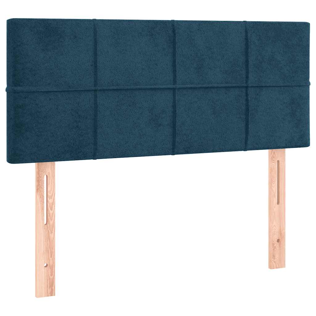 Boxspringbett mit Matratze & LED Dunkelblau 100x200 cm Samt