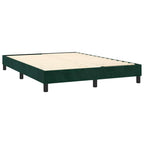 Boxspringbett mit Matratze & LED Dunkelgrün 140x200 cm Samt