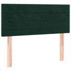 Boxspringbett mit Matratze & LED Dunkelgrün 90x190 cm Samt
