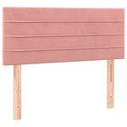 Boxspringbett mit Matratze & LED Rosa 100x200 cm Samt