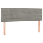Boxspringbett mit Matratze & LED Hellgrau 140x190 cm Samt