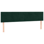 Boxspringbett mit Matratze & LED Dunkelgrün 160x200 cm Samt