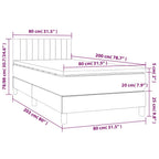 Boxspringbett mit Matratze & LED Dunkelgrün 80x200 cm Samt