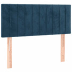 Boxspringbett mit Matratze & LED Dunkelblau 80x200 cm Samt