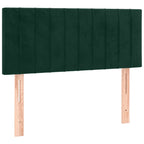 Boxspringbett mit Matratze & LED Dunkelgrün 90x200 cm Samt