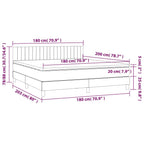 Boxspringbett mit Matratze & LED Dunkelblau 180x200 cm Samt